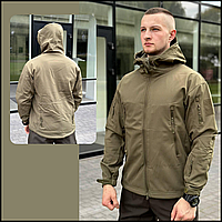 Демисезонная военная для военнослужащих куртка софт шелл олива зсу, куртки тактические, форма soft shell BaGr