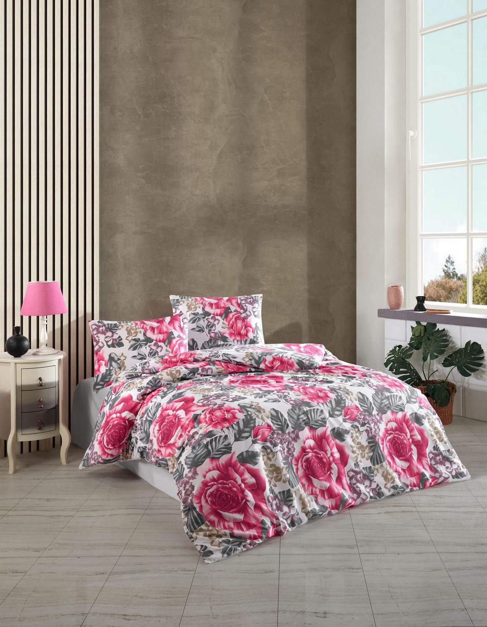 Комплект постільної білизни Kristal Ranforse 200×220 см Adel Pembe, фото 1