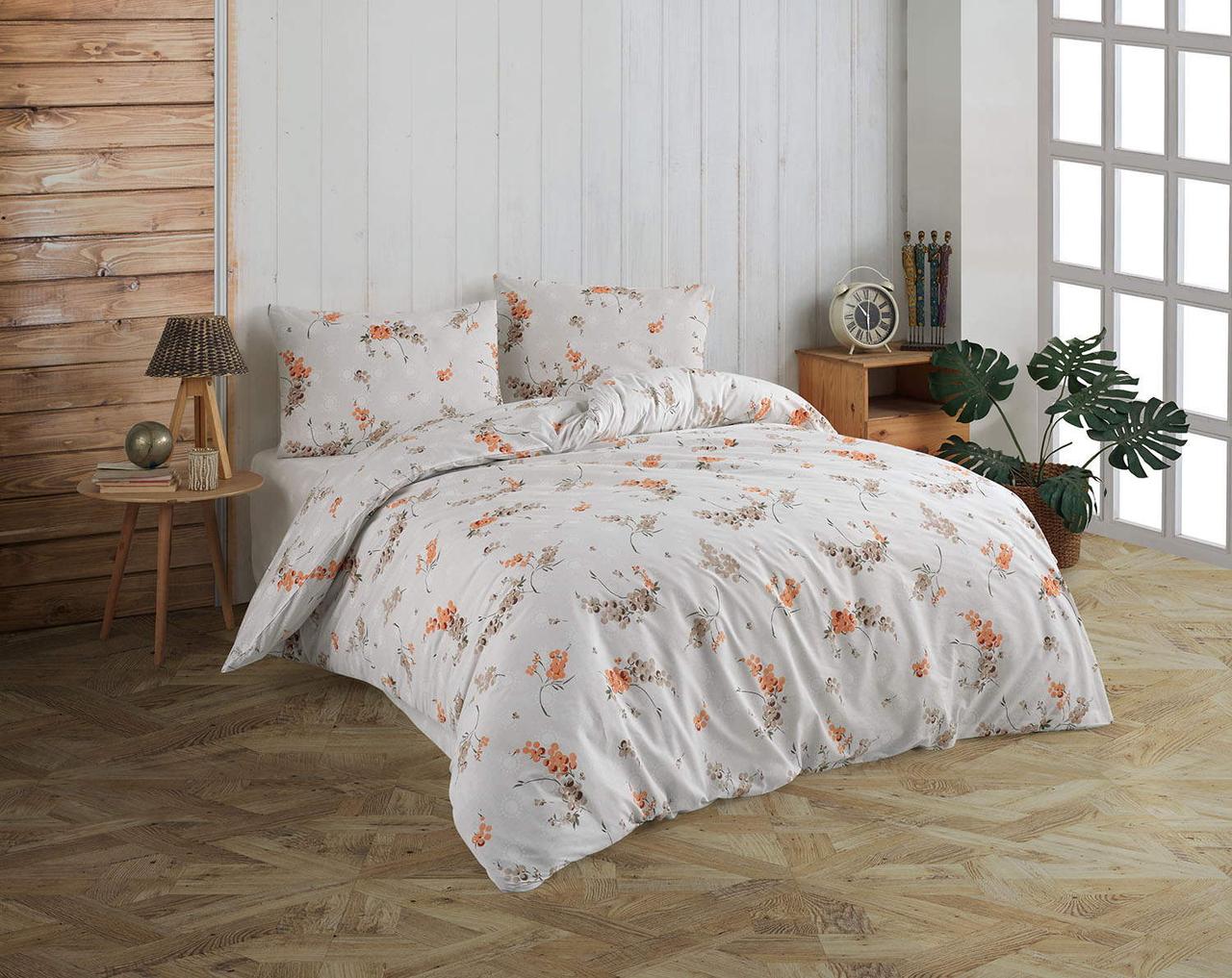 Комплект постільної білизни Kristal Ranforse 200×220 см Sakura Somon, фото 1