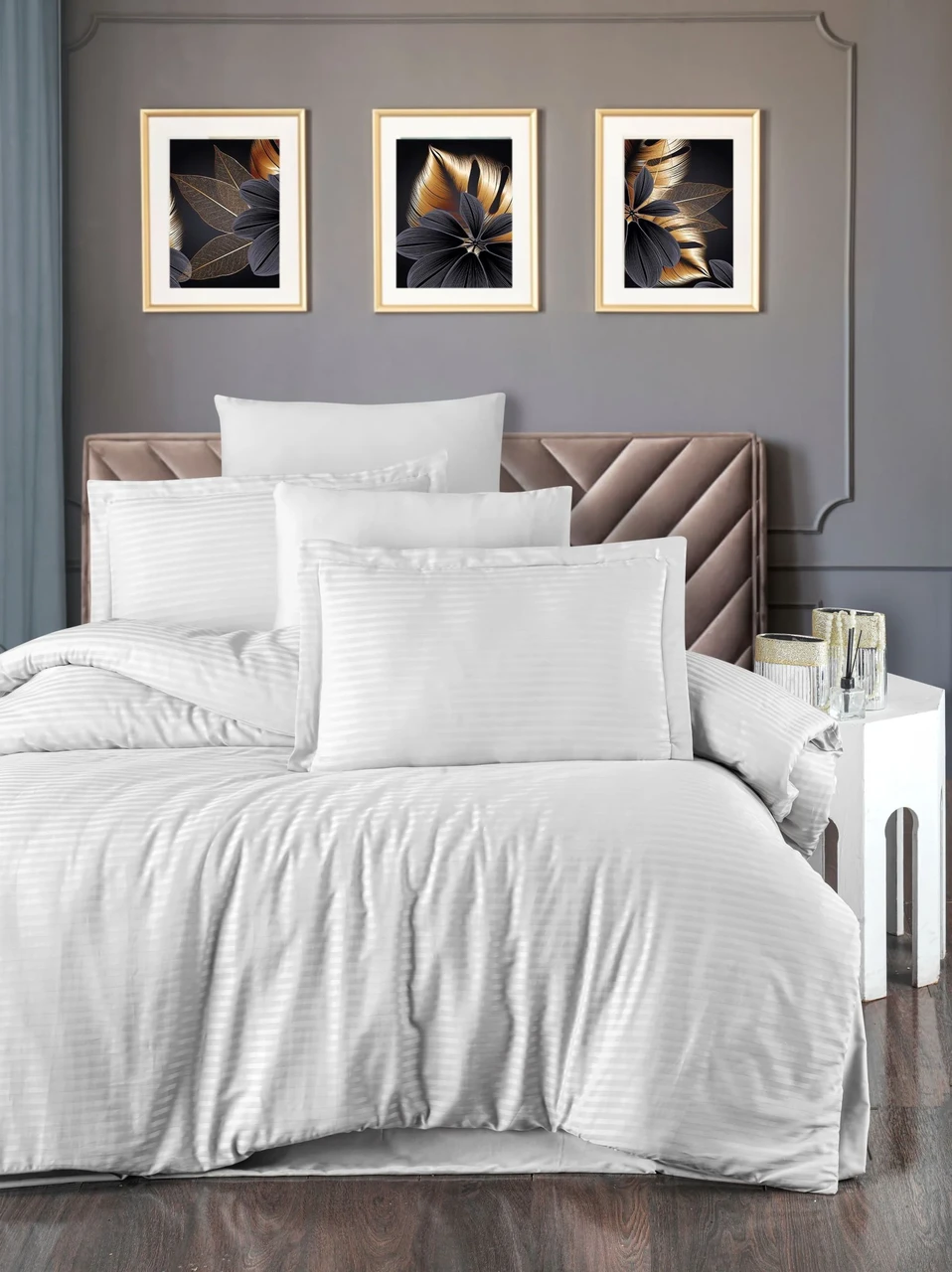 Постільна білизна Bella Home Elite Satin 200х220 Beyaz, фото 1