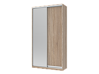 Шафа купе Doros Сіті Лайт Дуб Cонома 1 ДСП / 1 Дзеркало 120х45х225 (42002033)