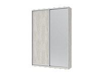 Шафа купе Doros Сіті Лайт Біле дерево 1 ДСП / 1 Дзеркало 150х45х225 (42002060)