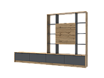 Стінка в вітальню Doros Капрі Тахо/Графіт 240х33х153 (80388682)