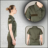 Футболка для военных поло олива , женские футболки тактические однотонные, для военнослужащих BaGr