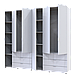 Розпашна Шафа для одягу Doros Гелар комплект Білий 3+3 ДСП 232,4х49,5х203,4 (42002119), фото 3