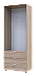 Розпашна Шафа для одягу Doros Гелар Cонома 2 ДСП 77,5х49,5х203,4 (80737022), фото 2