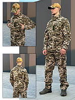 Легкий военный костюм пиксель Костюм летний полевой мужской Пиксельный Ткань Саржа BaGr