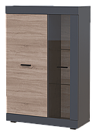 Шафа низька Дана Doros Графіт Дуб сонома 1 ДСП/1 скло 80х33.6х121.6 (41515988)