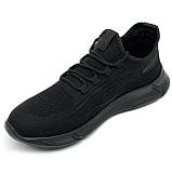 Чоловічі текстильні кросівки зі шнурівкою чорного кольору шкіряний задник MIDA 130932(242) розмір 40, фото 8