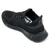 Чоловічі текстильні кросівки зі шнурівкою чорного кольору шкіряний задник MIDA 130932(242) розмір 40, фото 5