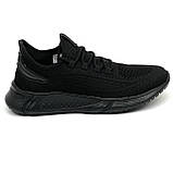 Чоловічі текстильні кросівки зі шнурівкою чорного кольору шкіряний задник MIDA 130932(242) розмір 40, фото 4