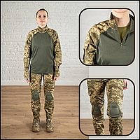 Комплект убакс та штани з наколінниками піксель, сорочка та штани військовий костюм, форма штани піксель BaGr