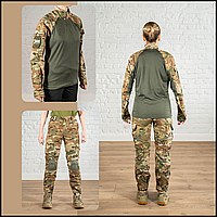 Штурмовая форма рубашка убакс штаны, осенний комплект тактические рубашки и брюки мультикам BaGr