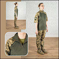 Жіночий піксель комплект штани сорочка убакс на весну/літо, тактичний та формений одяг BaGr