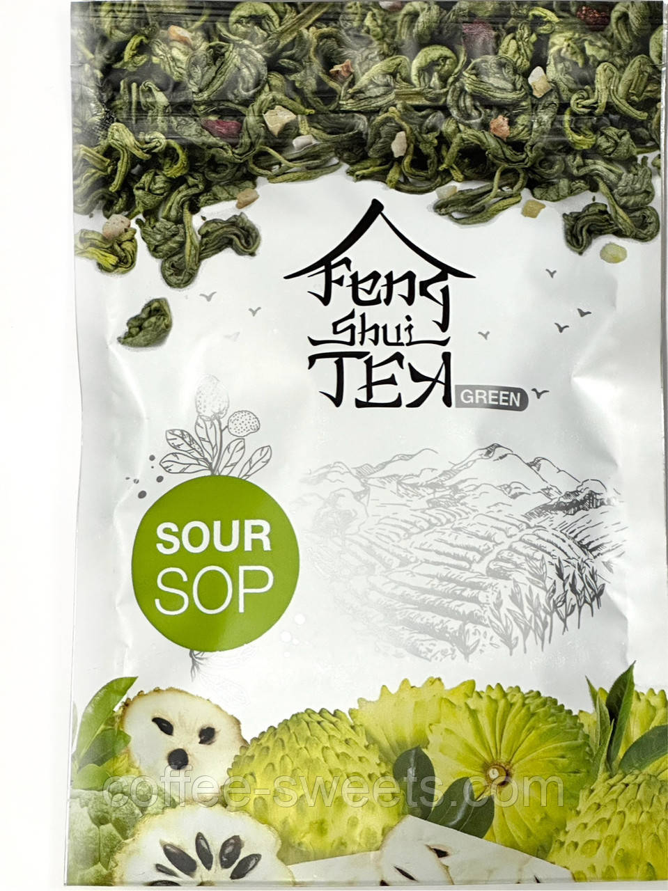 Зелений китайський чай із саусепом Feng Shui Soursop 80 грамів