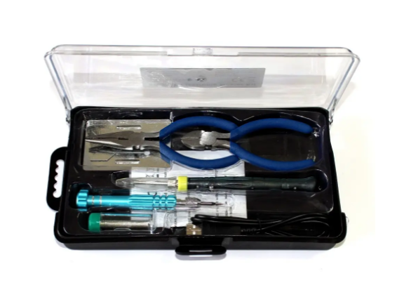 Набір для пайки ZD-972F (USB паяльник, підставка, припій, викрутка, кусачки), фото 1