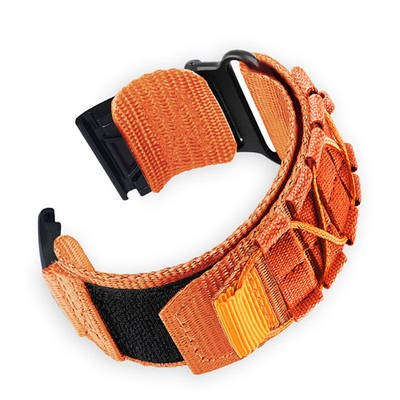 Нейлоновий ремінець QuickFit 22мм для Garmin Fenix 7 / 6 / 6 Pro / 5 / 5 Plus помаранчевий