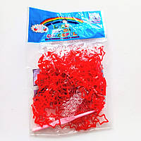 Набір резинок для плетіння Finding Резиночки для плетіння браслетів зірочки гачки Червоні