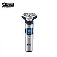 Електробритва для чоловіків роторна для гоління з плавальними головками DSP 60359 IPX7 USB upg