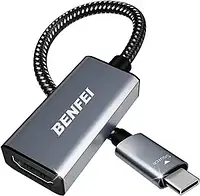 Адаптер BENFEI USB Type-C HDMI [совместим с Thunderbolt 3/4] для iPhone 15 Pro/Max, MacBook Pro/Air, iP