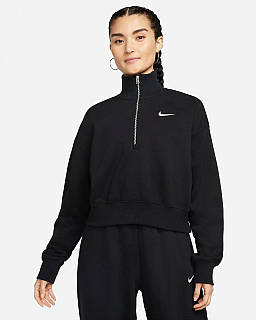 Urbanshop com ua ЖІНОЧА ТОЛСТОВКА NIKE NSW PHNX FLC QZ CROP (DQ5767-010) РОЗМІРИ ЗАПИТУЙТЕ