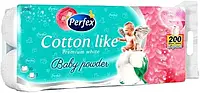 Туалетная бумага Perfex Premium Cotton Baby Powder 3 слоя 10 рулонов