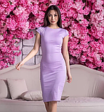 Літня сукня в обтяжку червона трикотажна жіноча сукня футляр з коротким рукавом облягаюча сукня 40 42 розмір, фото 6