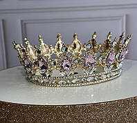 Кругла Тіара,корона Діадема (повне коло) для прикраси торта, а також для голови
