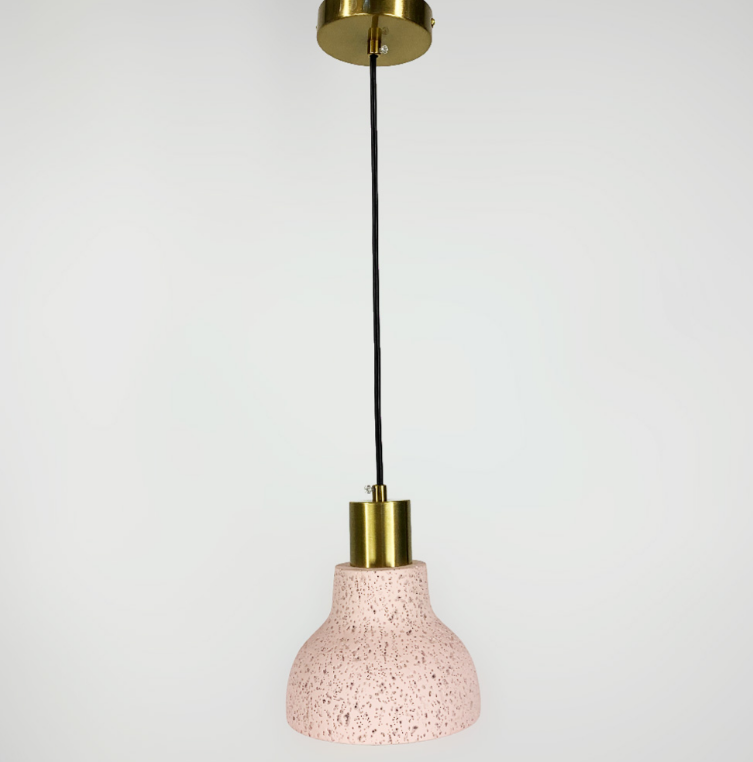 ПІДВІС TERRAZZO TOCO ІЗ РОЖЕВИМ БЕТОННИМ ПЛАФОНОМ В СТИЛІ АР-ДЕКО MJ 167/1 RED, фото 1