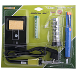 Набір для паяння ZD-303 (паяльник 220V 30W, олововідсмоктувач, припій 10г, підставка), фото 3