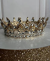 Круглая Тиара,корона Диадема( полного круга 13см) для декорации торта, а также для головы