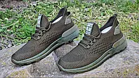 Мужские текстильные кроссовки хаки 40р