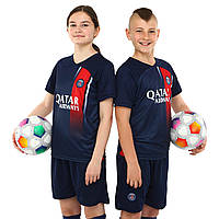 Форма футбольна дитяча із символікою футбольного клубу PSG домашня 2024 SP-Planeta CO-6257 6-14 років