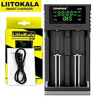 Зарядное устройство LiitoKala Lii-S2 для 2x аккумуляторов 18650, 26650, 21700, АА, ААА Li-Ion, LiFePO4, NiMH