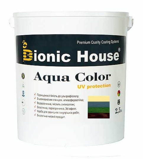 Фарба-лазур для дерева акрилова "Aqua color" 2,5л