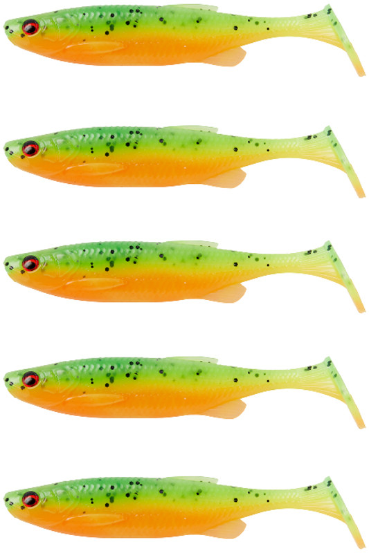 Силікон Savage Gear Fat Minnow T-Tail 90 mm 7.0 g Firecracker (5 шт./пач.), фото 1