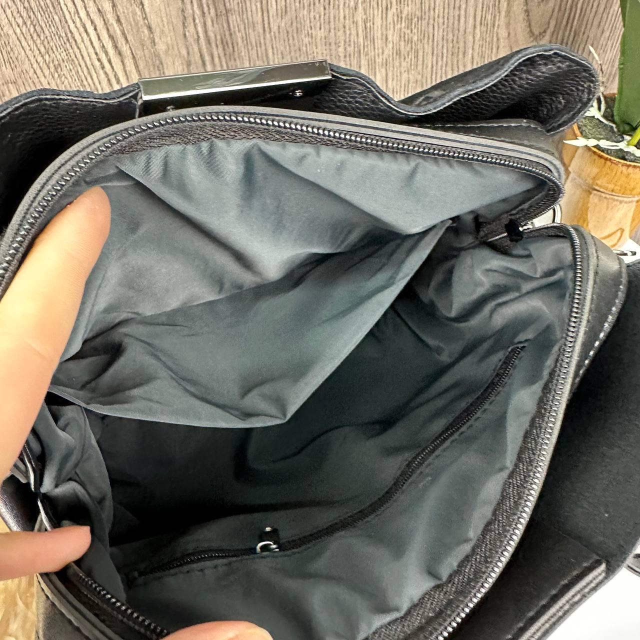 Замшевая женская сумка на плечо стиль Луи Витон, черная сумочка с тиснением из натуральной замши PRO_1099 - фото 7 - id-p2212871985