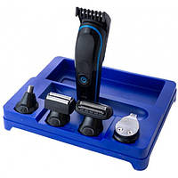 Бездротова машинка для стриження, гоління, тример Gemei GM-563 5в1 Синій PRO_470