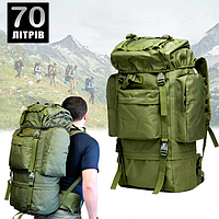 Тактичний рюкзак A21 70L Чоловічий рюкзак тактичний, похідний рюкзак 70 л великої Олива PRO_1040