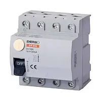 Пристрій захисного відключення SP-RM 4P 16А 30мА тип AC Електромеханічний