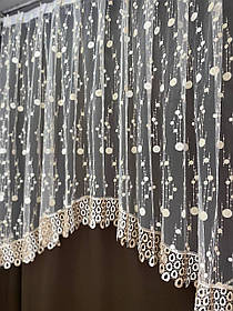 Готова фіранка, Арка кружечок золото (3м.) - край(1.55) середина (1.25)