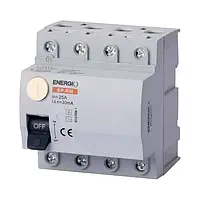 Пристрій захисного відключення SP-RM 4P 25А 30мА тип AC Електромеханічний