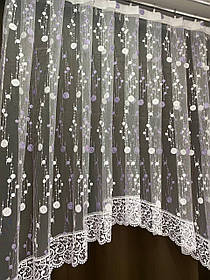 Готова фіранка, Арка кружечок біло- фіолетова (3м.) - край (1.50) середина (1.20)