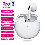Бездротові навушники Air Pro 6 TWS Bluetooth навушники Білі, фото 3