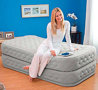 Матрац надувне односпальне ліжко Intex, 99х191х51см, Матрац для сну з електронасосом для відпочинку Com