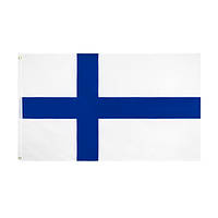 Rest Фінський прапор. Прапор Фінляндії RESTEQ. Finnish flag. Прапор 150х90 см поліестер