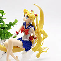 Rest Аніме фігурка Sailor Moon на Місяці RESTEQ. Статуетка Сейлор Мун 15.5 см. Фігурка Усаги Цукіно