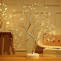 Rest Нічний світильник дерево RESTEQ, декоративний нічник 108 світлодіодів