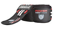 Спортивные бинты для запястий (кистовые Спортивные бинты) Power System PS-3500 Wrist Wraps Red/Black (пара)