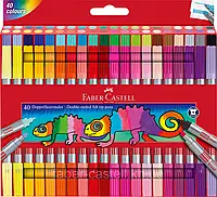 ФЛОМАСТЕРИ 40 КОЛЬОРІВ ДВОСТОРОННІ FABER-CASTELL DOUBLE-ENDED FIBRE TIP